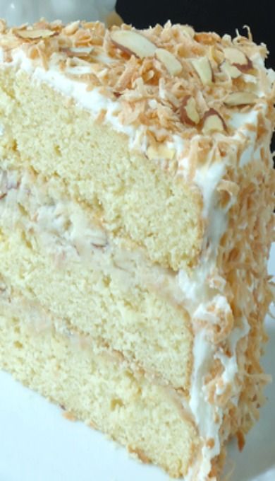 Toasted Coconut Cake, Almond Cream Cake, Coconut Cakes, Coconut Cream Cake, Cake Coconut, Coconut Cake Recipe, Coconut Desserts, Easter Desserts Recipes, Coconut Almond