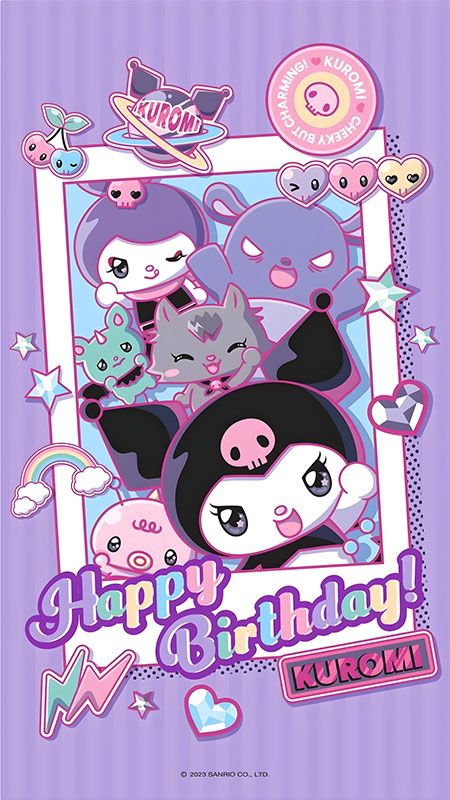 Kuromi Poster Prints, Kuromi Wallpaper Ipad, Kuromi Hd, Kuromi Poster, Sanrio Pictures, Cute Wallpapers For Computer, Kuromi Wallpaper, Kitty Crafts, Ipad Pro Wallpaper