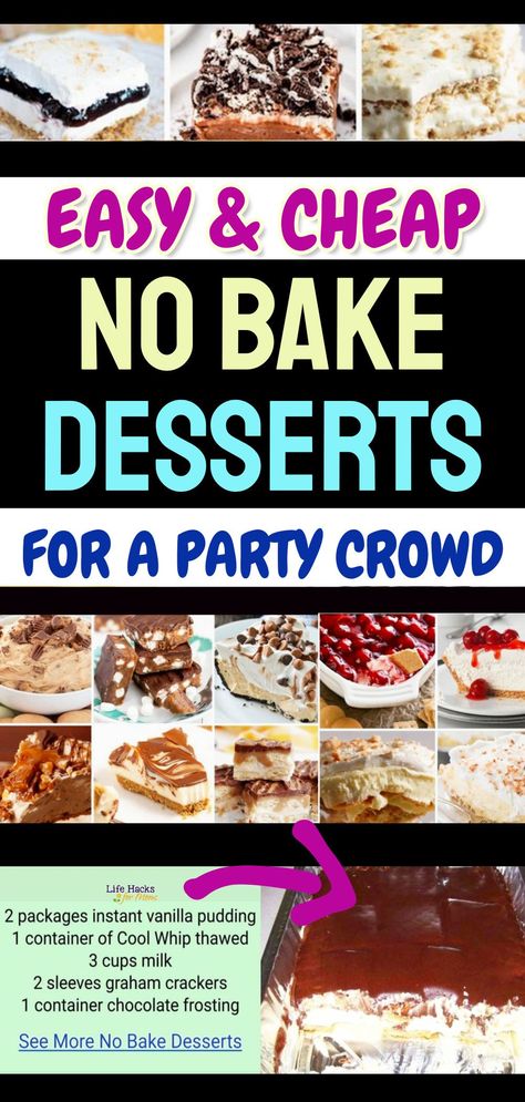 Simple Dessert Ideas For Party, Quick And Easy Picnic Desserts, Mothers Day Potluck Ideas, Team Dinner Dessert Ideas, Easy Tea Party Desserts, Easy Desserts That Travel Well, Retirement Party Desserts, Pot Luck Desserts Easy, Book Club Dessert Ideas