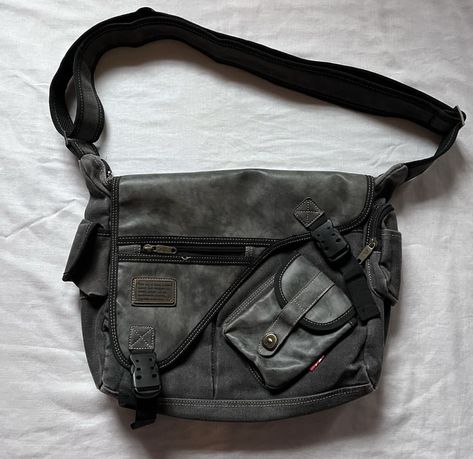 Dark Academia Bag, Pins Pictures, Punk Guy, 2000s Bags, Diesel Bag, Mens Bags Fashion, Inspired Handbags, Canvas Leather Bag, Bag Boys