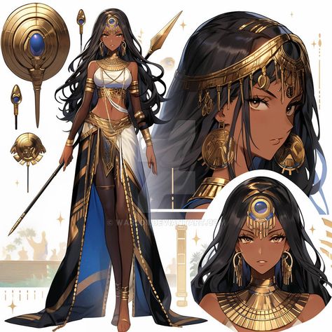 Ancient Arabian Clothing Women, Egyptian Female Clothing, Tefnut Egyptian Goddess, Egyptian Oc Art Female, Egyptian Armor Concept Art, Eygptain Goddess, Egyptian Goddess Outfit, Egyptian Women Clothing, Egyptian Outfits Women