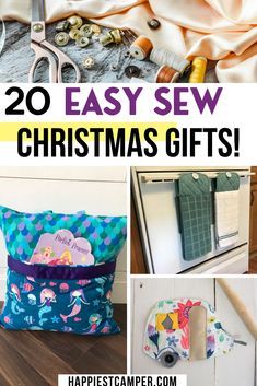 One Yard Sewing Projects Clothing, Sewing Gifts Christmas, Sewing Ideas For Christmas Gifts, Small Christmas Sewing Projects, Easy Christmas Gifts To Sew, 1 Hour Sewing Projects, Homemade Christmas Gifts Sewing, Cloth Craft Ideas, Easy Sew Christmas Gifts