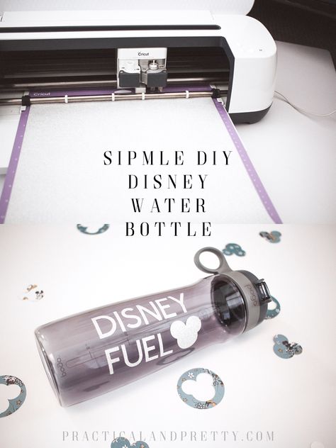 Fuel your Disney vacation with this cute Disney water bottle DIY. The best part is you get to use the water bottle of your choice to customize. Disney Water Bottles Diy, Disney Water Bottles Vinyl, Water Bottle Diy, Disney Water Bottle, Mickey House, Universal Trip, Diy Water Bottle, Home Decor Tips And Tricks, Decor Tips And Tricks