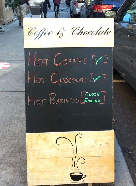 Coffee Shop Sign Ideas, Funny Bar Signs, Coffee Shop Signs, Mobile Coffee Shop, Sandwich Board, Interior Vintage, Coffee Board, Book Cafe, Local Coffee Shop