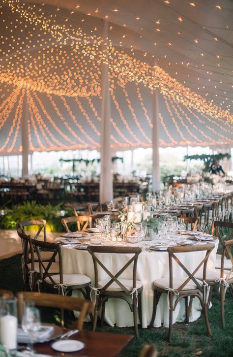 Gorgeous string light tent decor: http://www.stylemepretty.com/pennsylvania-weddings/pittsburgh/2015/12/22/rustic-elegant-fall-wedding/ | Photography: Tim Will - http://www.timwill.com/ Bistro Lights Wedding, Unique Rustic Wedding, Rustic Style Wedding, Lights Wedding Decor, Rustic Elegant Wedding, Tented Wedding, Lights Wedding, Tent Decorations, Photos Booth