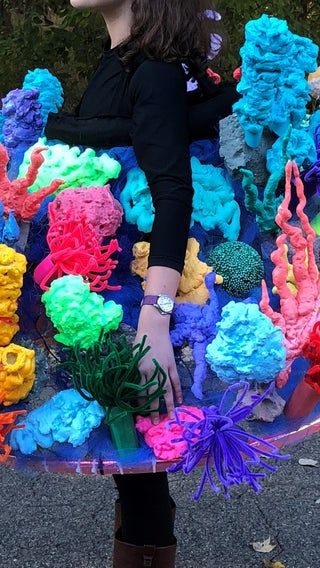 Coral Reef Costume : 7 Steps (with Pictures) - Instructables Coral Reef Costume, Pool Noodle Coral Reef, Pool Noodle Coral, Under The Sea Crafts, Ocean Theme Classroom, Fish Costume, Brain Coral, Carnaval Costume, Felt Fish