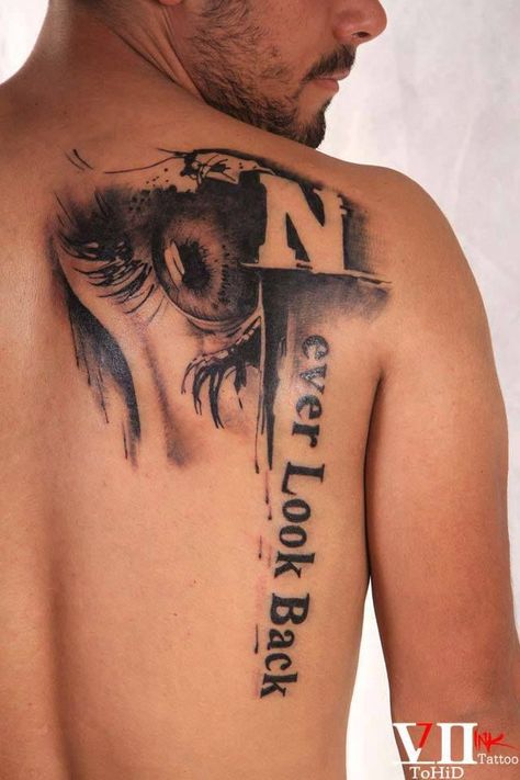 Tattoo Iranian, Never Look Back Tattoo, Iranian Tattoo, Tatuaje Trash Polka, Herren Hand Tattoos, Back Tattoo Ideas, Tatoo 3d, Family Tattoos For Men, Reaper Tattoo