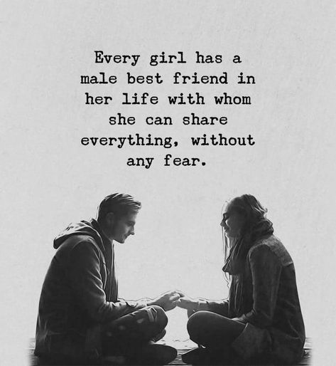 Every girl has a male best friend in her life with whom she can share everything, without any fear. Male And Female Best Friends, Sweet Life Quotes, Male Best Friend, Best Friend Captions, Cute Friendship Quotes, True Friends Quotes, Happy Birthday Best Friend Quotes, Happy Birthday Best Friend, Caption For Friends