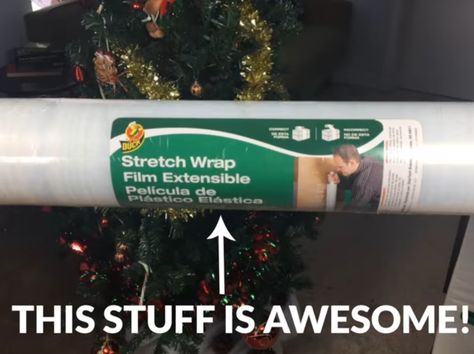 People Are Using Plastic Wrap On Their Christmas Trees For An Easy Storage Hack Storage Bags Diy, Easy Storage Hacks, Jennifer Allwood, Storage Hack, Christmas Tree Storage Bag, Christmas Tree Storage, Large Christmas Tree, Cling Wrap, Just Keep Going