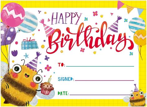 Birthday Certificate Printable Free, Happy Birthday Certificate, Two Years Old Activities, Gift Certificate Template Word, Birthday Certificate, Happy Birthday Free, Gift Certificate Template, English Language Teaching, School Worksheets