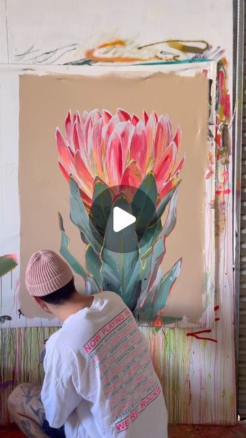 Protea Painting, Protea Art, Painting Flowers, How To Paint, New Series, Flower Painting, Paintings, Paint, Flowers