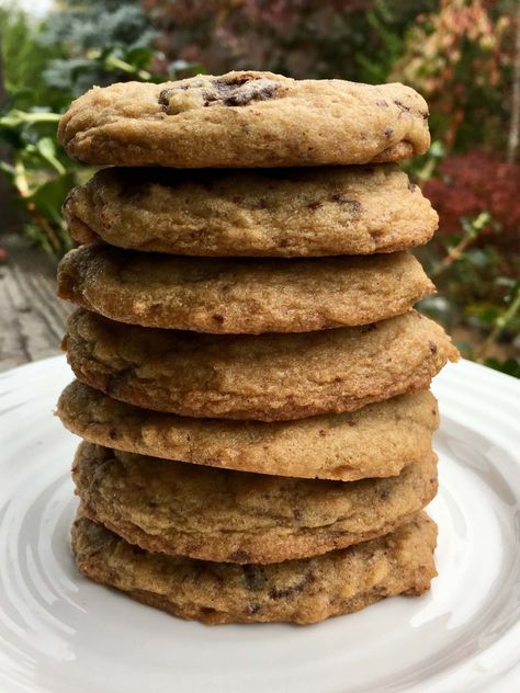 Chewy Chocolate Chip Spelt Cookies | Accidental Artisan Chocolate Chip Cookie Recipe With Pudding, Spelt Cookies, Spelt Flour Recipes, Spelt Recipes, No Flour Cookies, Chocolate Chip Pancakes, Spelt Flour, Homemade Pancakes, Chewy Chocolate Chip