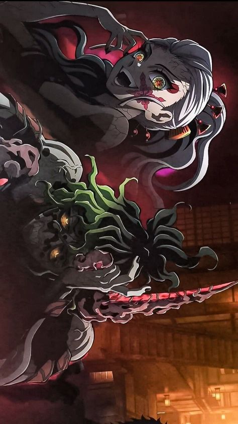 Demon Slayer Gyutaro And Daki, Demon Slayer Season 3 Wallpaper, Demon From Demon Slayer, Daki Wallpaper, Demon Slayer Demons, Gyutaro Demon Slayer, Demon Slayer Game, Demon Slayer Season 4, Demon Slayer Season 3