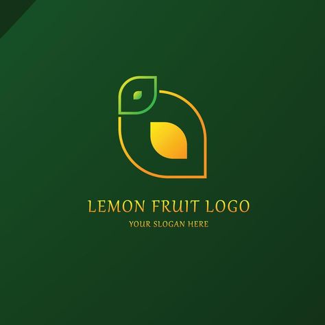 Creative fruit lemon logo. Luxury minimalist logo design. Isolated green background Lemon Logo, Fruit Logo Design, Fruit Logo, Logo Luxury, Luxury Logo Design, Minimalist Logo Design, Minimalist Logo, Green Background, Green Backgrounds