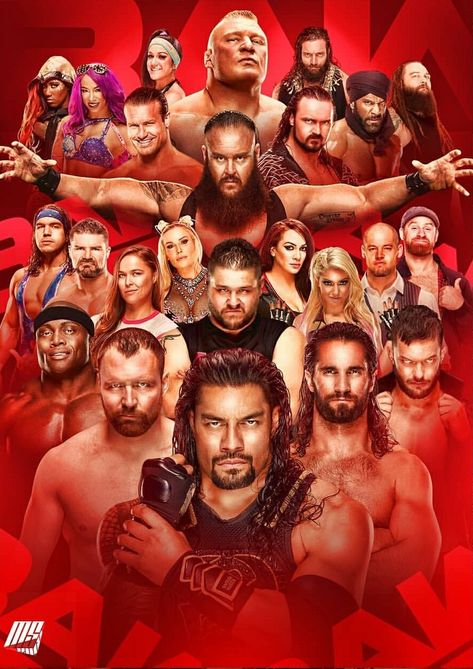 WWE RAW 2018 POSTER Raw Wwe, Mercedes Varnado, Spatchcock Chicken, Wrestling Posters, Wwe Pictures, Steeler Nation, Total Divas, Wrestling Superstars, Ronda Rousey