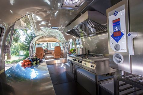 Airstream Food Truck Interior | Airstream Professionals BV | Flickr Truck Interior Design, Food Gift Baskets Diy, Airstream Food Truck, Food Truck Interior, Diy Food Storage, Food Gifts Packaging, Christmas Diy Food, Food Storage Shelves, Interior Ikea