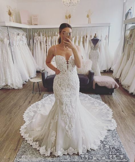 Find unique lace mermaid wedding dresses #MaggieSottero #wedding #weddingdress #weddinggown #weddinginspo #weddinginspiration #mermaidweddingdress #sexyweddingdress #uniqueweddingdress #tulleweddingdress #laceweddingdress Aesthetic Wedding Dress, Wedding Dress Aesthetic, Blush Gown, Wedding Gown Styles, Maggie Sottero Wedding Dresses, Lace Wedding Dress Vintage, Top Wedding Dresses, Lace Mermaid Wedding Dress, Wedding Dress Trends