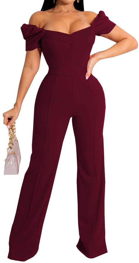 PRICES MAY VARY. 【Fabric】:This sexy elegant plus size jumpsuits is made of premium polyester and spandex,brand new high-quality fabrics, well-made not see-through,and very curvy,stretchy and comfortable,breathable to skin,can be easily dressed up and down,can hugs your figures like a glove, show your perfect shape.never worried about see through. Imported 【Design】:This fashion sexy short sleeve mid waist wide leg solid color jumpsuits with zipper,with high quality and unique design,simple but no Elegant Plus Size, Solid Color Jumpsuits, Jumpsuit Elegant, Zipper Shorts, Plus Size Jumpsuit, Design Simple, Dress Ideas, Unique Design