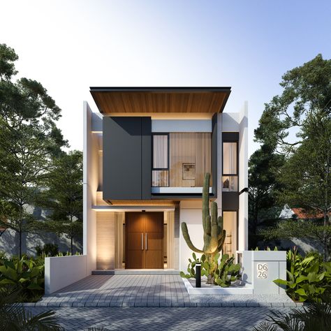 Fasad Design, Home Designs Exterior, Modern Small House Design, House Design Exterior, Modern Exterior House Designs, Minimal House Design, Minimalist House Design, Entrepreneur Inspiration, Bungalow House Design