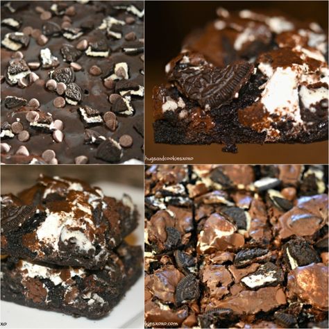 Oreo Marshmallow Brownies Oreo Marshmallow Brownies, Fudgy Marshmallow Brownies, Six Sisters Marshmallow Brownies, Brownie Marshmallow, Oreo Marshmallow, S’mores Poke Brownies, Marshmallow Brownies, Oreo Brownies, Crushed Oreos