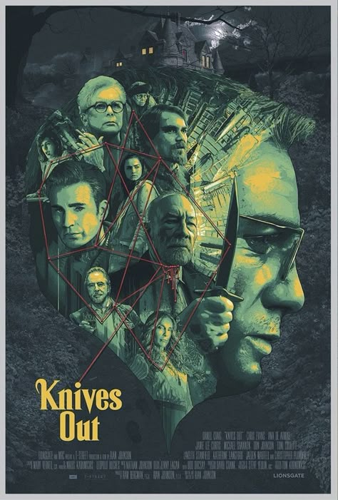 Knives Out Poster, Green Movie, Film Posters Art, Best Movie Posters, Septième Art, Film Poster Design, Movie Poster Wall, Movie Posters Design, Neo Noir