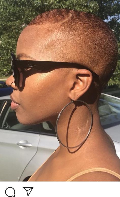 Mid Fade Women, Fade On Black Women, Low Fade Haircut Women Black, Dyed Bald Hair Black Women, Fade Haircut Women Black, Black Women Fade Haircut, Shaved Hair Black Women, Female Fade Haircut Black Women, Colored Bald Fade Black Women