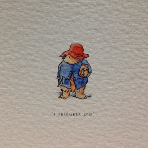 . Paddington Bear Sketch, Paddington Bear Watercolour, Paddington Painting, Paddington Sketch, Paddington Bear Aesthetic, Paddington Bear Tattoo, Paddington Illustration, Paddington Drawing, Paddington Tattoo