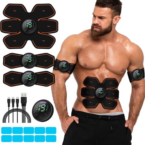 cepignoly Joinpital ABS Stimulator Workout Equipment, Ab Machine USB Rechargeable Gear for Abdomen/Arm/Leg, Strength Training Equipment for Men and Women Leg Strength Training, Abs Stimulator, Ab Machine, Ab Machines, Gym At Home, Step Workout, Body Training, Workout Equipment, Strength Training Equipment