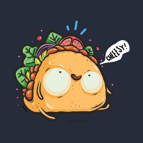 Kawaii Taco Cheesy Silly Butt by Twocatsandpossum Taco Cartoon, Taco Drawing, Cartoon Expression, Birthday Tattoo, Fruit Design, Funny Hoodies, Funny Cartoons, Funny Tees, Kids Magnets