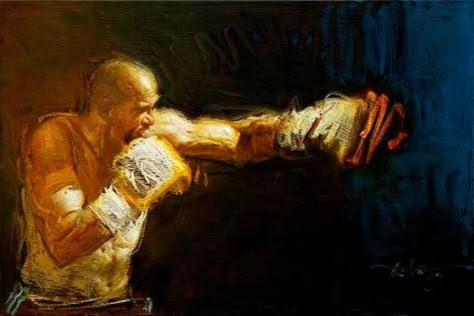 Huston, Steve - White Gloves #painting, #boxing Science Paintings, Steve Huston, Boxing Art, Drawing Sculpture, Mma Boxing, Painting People, A Level Art, Sports Art, Art Website