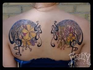 Art Deco Tattoo - Yahoo Image Search Results Art Nouveau Floral Tattoo, Art Nouveau Tattoo Flower, Flower Back Tattoo, Firefly Tattoo, Tattoos Floral, Art Deco Tattoo, Abstract Art Tattoo, Art Nouveau Tattoo, Floral Tattoo Shoulder