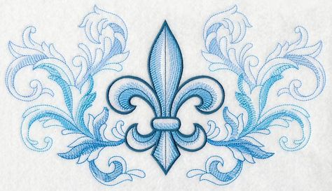 Fluer De Lis Tattoo, Baroque Background, Lis Tattoo, Mini Pillows, Fluer De Lis, Sorority Crafts, Embroidery Library, Chrome Hearts, Lotus Flower Tattoo