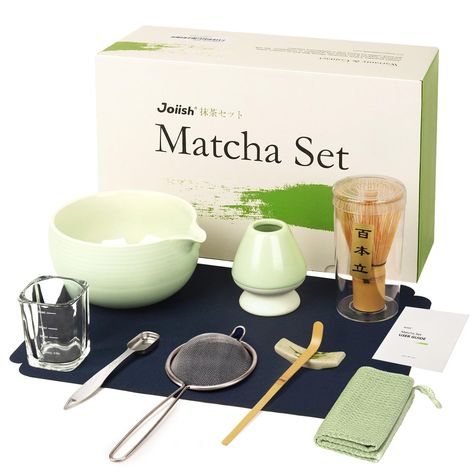 PRICES MAY VARY. 10-Piece Matcha Tool Set: It contains a complete set of 8 matcha making tools and 2 measuring implements. Designed after traditional Japanese matcha utensils, this matcha kit helps make authentic Japanese matcha for matcha lovers, taking you through the elegant, traditional way of tea tasting. (This bowl and whisk set includes no green tea powder) Beginner-Friendly Measuring Aids: The matcha starter set contains a stainless steel measuring spoon (1tsp/2g) and measuring glass (2o Matcha Kit, Tee Kunst, Japanese Matcha Tea, Matcha Tea Set, Matcha Set, Matcha Whisk, Tea Making, The Matcha, Matcha Drink