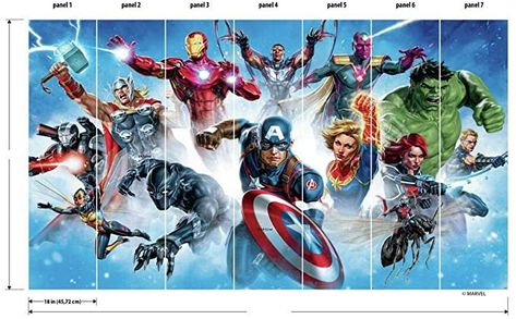 Amazon.com: RoomMates RMK11404M Marvel Adam Ross Peel and Stick Wall Mural - 10.5 ft. x 6 ft. : Everything Else Avengers Wall, Marvel Puzzle, 1500 Piece Jigsaw Puzzles, Avengers Team, Avengers Characters, Buffalo Games, Avengers Superheroes, Classic Sonic, Marvel Collectibles