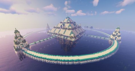 Minecraft Ocean Mega Base, Megabase Ideas Minecraft, Minecraft Ocean Monument Ideas, Ocean Base Minecraft, Minecraft Megabase Ideas, Mega Base Ideas Minecraft, Ocean Monument Base Minecraft, Megabase Ideas, Minecraft Mega Bases