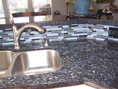 3 Types of Blue Granite You Need in Your Kitchen | Aqua Kitchen & Bath Design Center Blue Granite Countertops, Blue Pearl Granite, Granite Countertops Colors, Granite Kitchen Counters, Aqua Kitchen, Granite Backsplash, Blue Granite, Granite Flooring, Granite Countertops Kitchen