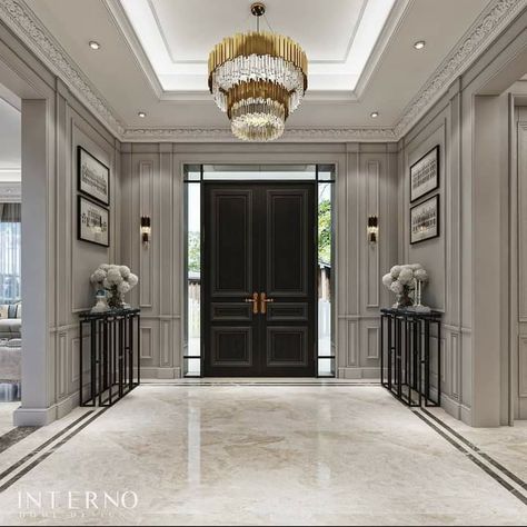 House Hall Design, Aesthetic Interior Design, تصميم داخلي فاخر, Luxury House Interior Design, التصميم الخارجي للمنزل, Marble Flooring, Foyer Design, 아파트 인테리어, Design Room