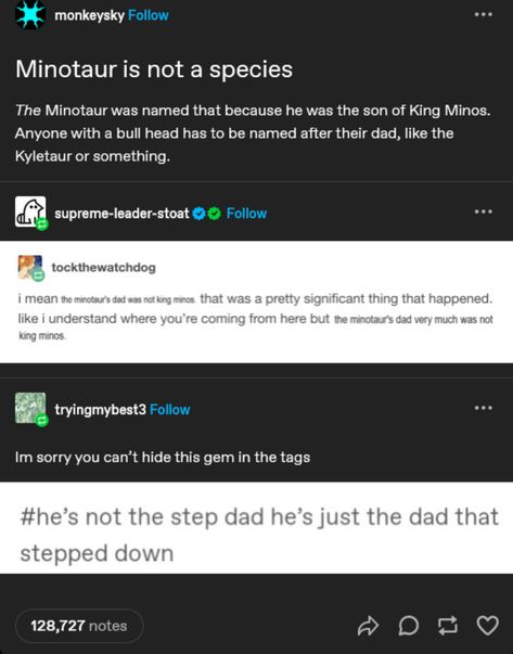 Greek Mythology Tumblr Posts, Minotaur Greek Mythology, Mythology Tumblr, Greek Mythology Humor, Funny Tumblr Posts, Greek Myths, Ancient Greece, Greek Mythology, Tumblr Funny