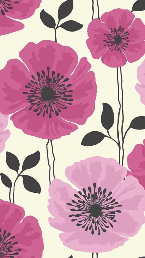 Flowery Wallpaper, Iphone Wallpaper Photos, Flower Background Wallpaper, Wallpaper Border, Phone Wallpaper Images, Iphone Background Wallpaper, Wallpaper Iphone Cute, Pink Wallpaper, Floral Wallpaper