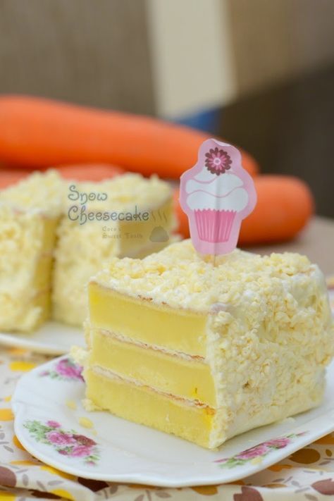 Snow Cheesecake, Bolu Cake, Cake Favors, Resep Cake, Homemade Recipe, Cheesecake Recipes, Diy Food, Diy Food Recipes, Cake Cookies