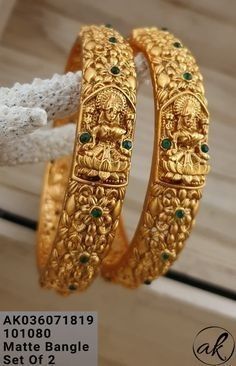 Kankanam Bangles Gold For Women, Temple Design Bangles, Gold Bangle Set Bridal, Bangals Design In Gold Antique, Kankanam Bangles Gold, Temple Bangles Gold Jewellery, Bangles Design In Gold, Temple Jewellery Bangles, Gold Jewellery Bangles