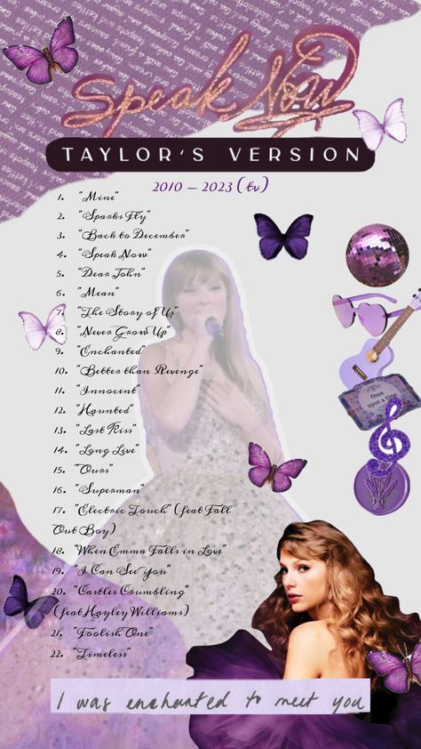 Speak now #speaknowtv #speaknow #taylorswift #taylorsversion #music #erastour #speaknowtaylorsversion Songs List, Taylor Swift Speak Now, Speak Now, Saved Pins, Song List, All Songs, Create Collage, Taylor Swift, Swift