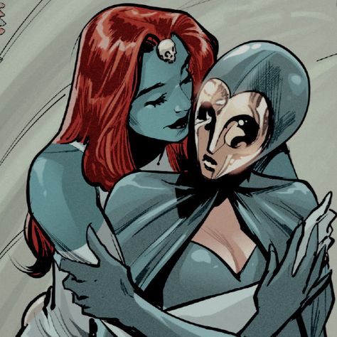 Mystique and destiny Mystique And Destiny Fanart, Mystique Xmen Comic, Mystique Fanart, Mystique And Destiny, Mystique Icon, X Men Mystique, Mystique Comic, Mystique Xmen, Mystique Marvel