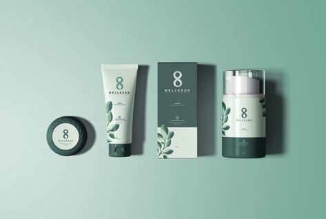 Minimalist cosmetics packaging design Green Brand Identity, Body Lotion Packaging, Cosmetic Labels Design, Graphic Design Cv, Labels Design, Packaging Label Design, Green Cosmetics, Professional Packaging, Creative Design Agency