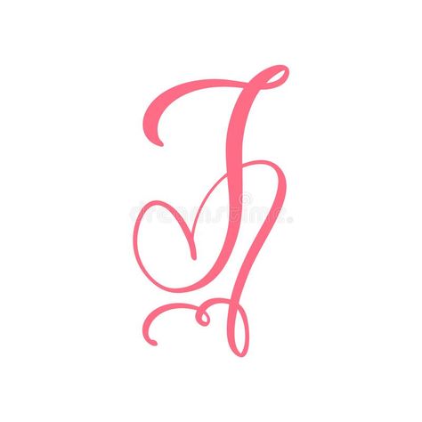 Letter J With Heart Tattoo, Fancy Letter J Design, The Letter J Design, J Drawing Letter, J Calligraphy Letter, J With A Heart, Letter J Calligraphy, J With Heart, J Monogram Letter