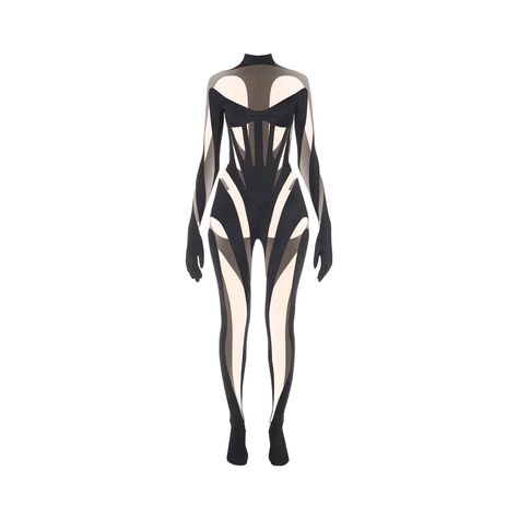 Mugler Fashion, Illusion Neckline, Jimmy Choo Shoes, Shoes And Accessories, Catsuit, Bags Shoes, High Collar, Body Measurements, Jimmy Choo