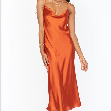 New With Tags Never Worn! My Event Was Canceled So I Never Wore It! Greta Dress, How Many Bridesmaids, Ruffle Wrap Dress, Cowl Dress, Burnt Orange Dress, Mumu Dress, Ruffle Midi Dress, Bridesmaid Dress Sizes, Cowl Neck Dress