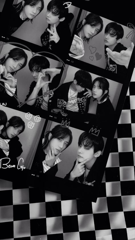 Beomgyu Black And White Wallpaper, Black And White Txt Wallpaper, Beomgyu And Yeonjun Wallpaper, Txt Black Wallpaper, Beomgyu Homescreen, Beomgyu And Yeonjun, Yeonjun And Beomgyu, Future Phone, Moa Collection