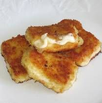 Bulgarian Fried Cheese - Kashkaval Pane_ is an appetizer typically made with sheep's milk kashkaval cheese, but Italian provolone or fontina, or haloumi from Cyprus can be used. Mic Dejun Rapid, Slovak Recipes, Fried Cheese, Eastern European Recipes, Foreign Food, Serbian Recipes, Czech Recipes, Bulgarian Recipes, Gooey Cheese