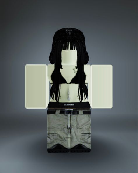 R6 female avatar ideas for roblox outfit inspo y2k grunge vamp bikini dahood ushanka low belt baggy cargo R6 Female Avatar, Roblox Grunge Avatars, Outfit Inspo Y2k, Female Avatar, Avatar Ideas, Roblox Outfit, Y2k Outfits, Roblox Outfits, Roblox Codes